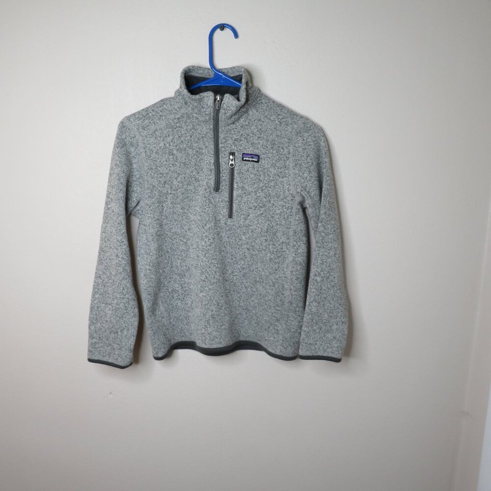 Patagonia 1/4‎ Zip Heather Gray Fleece Zip Pocket